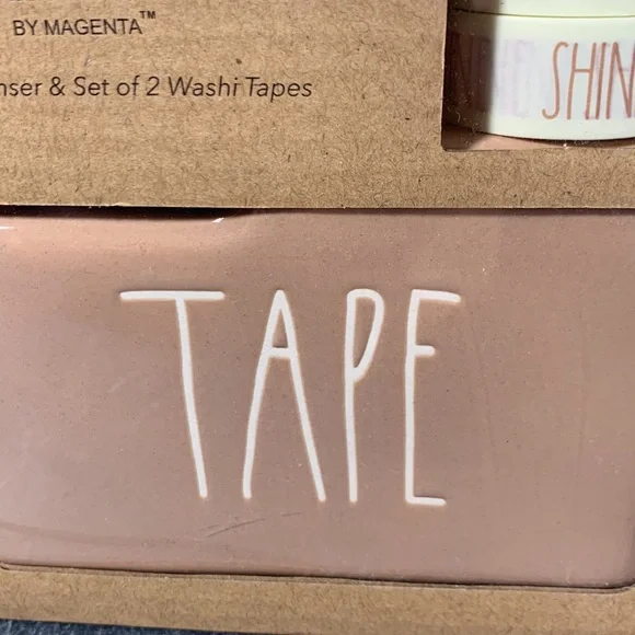 Rae Dunn TAPE dispenser and set of 2 washi tapes - Picture 2 of 4